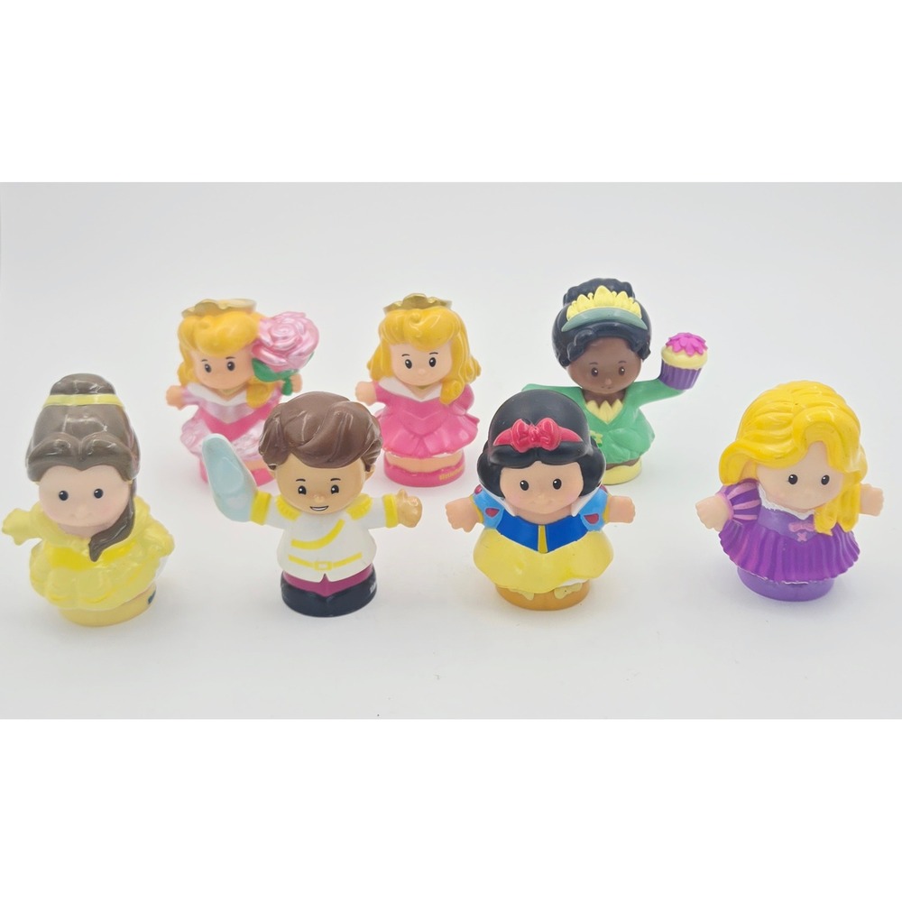 FP Little People Disney Princess Talker Figures Lot of 7 Aurora Belle Prince